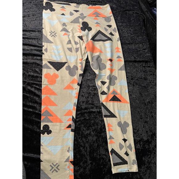 LuLaRoe Tall & Curvy TC Leggings Disney Minnie Mouse High Rise Blue Black NWOT - Picture 5 of 8